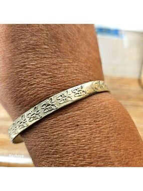 Vintage Mexican Handmade Butterfly Bangle Bracelet